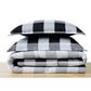 Pem America Truly Soft Everyday 3-Piece Full/Queen Comforter Set in Black and White, , large