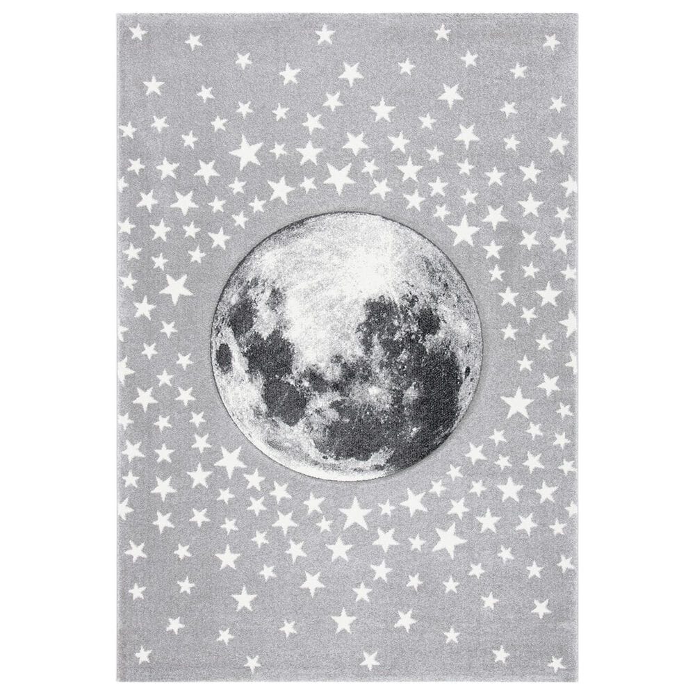 Safavieh Carousel 8" x 10" Light Grey and White Kids Area Rug, , large