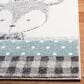 Safavieh Carousel 5"3" x 7"6" Grey and Ivory Kids Area Rug, , large