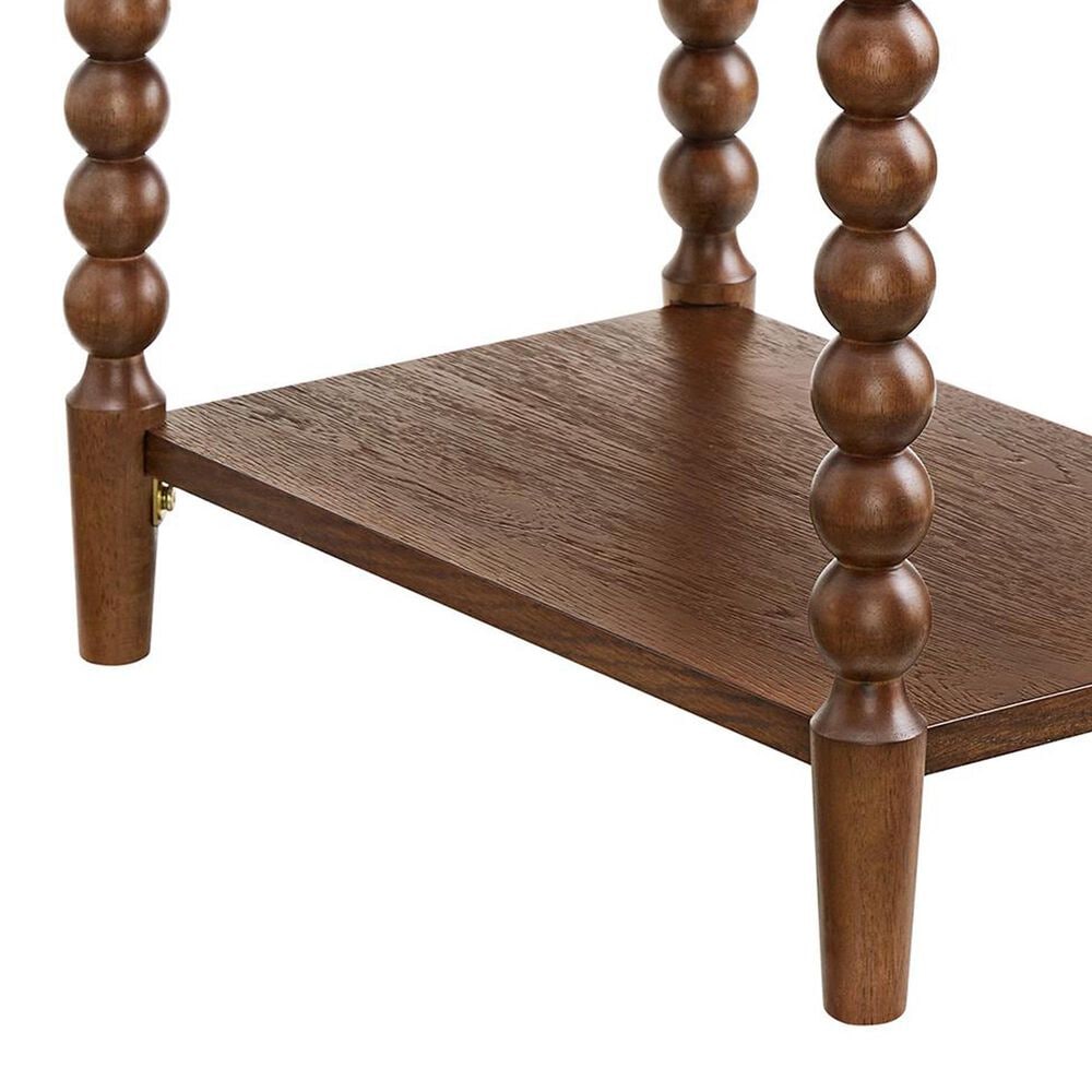 Forma &amp; Co Turn Wood Chairside Table in Cocoa Brown, , large