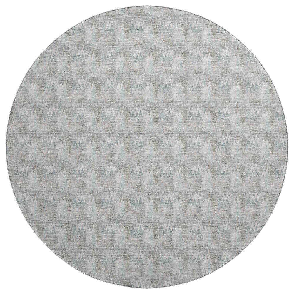 Dalyn Rug Company Soft Essentials Chevron Sky 8" Round Area Rug, , large