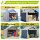 HOMLUX 8" x 8" Outdoor Shelter with Roll-Up Doors in Grey, , large