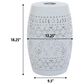 Hearth and Haven Outdoor Side Table with Built-In Solar Battery in White, , large