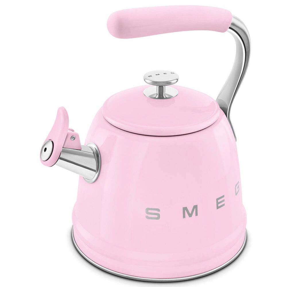 SMEG Retro Style 10-Cup Whistling Kettle in Pink, , large
