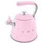 SMEG Retro Style 10-Cup Whistling Kettle in Pink, , large