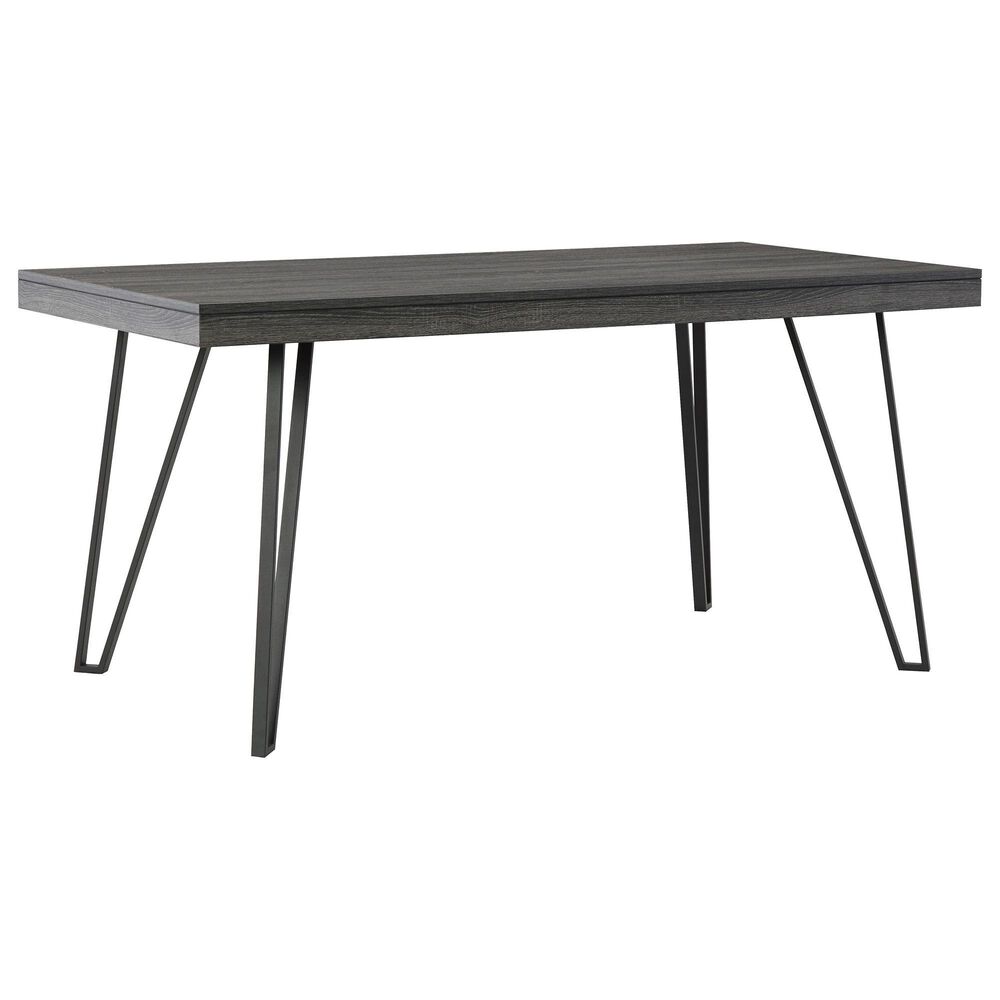 Signature Design by Ashley Strumford Dining Table in Dark Charcoal Gray and Black - Table Only, , large