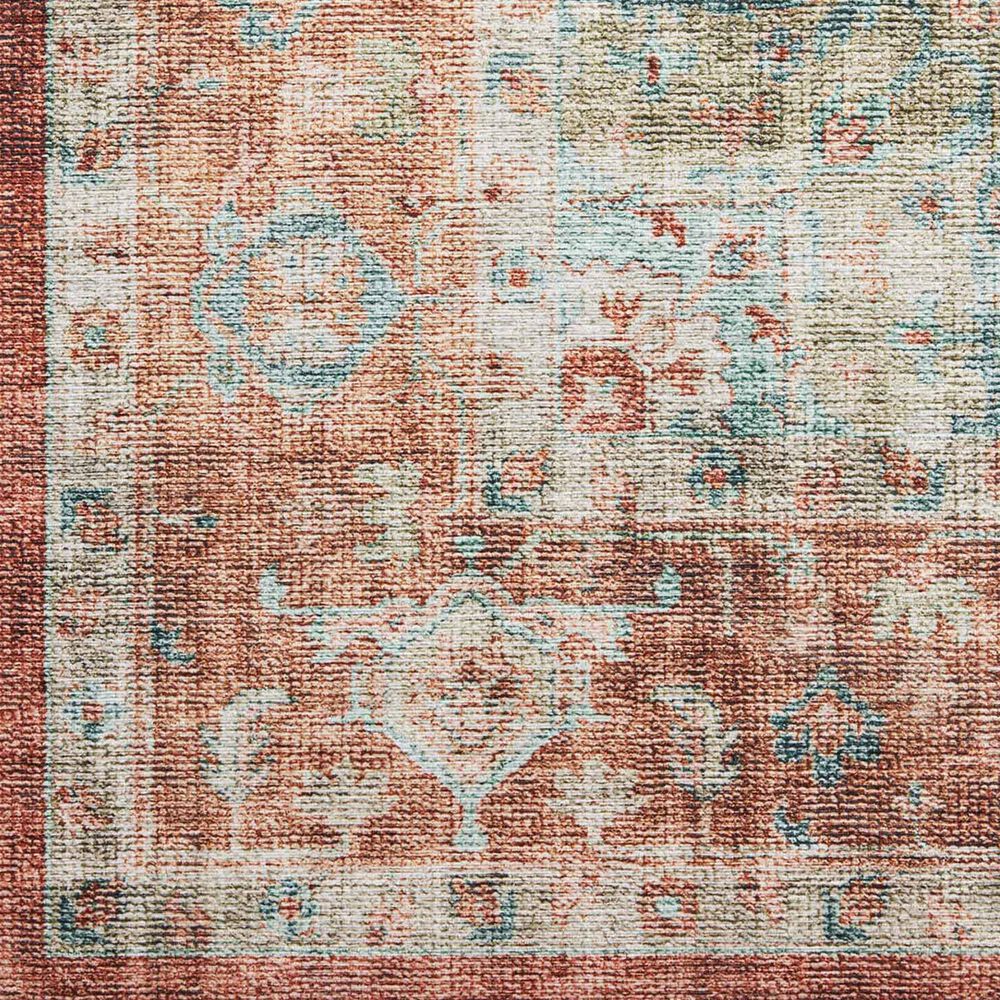 Loloi II Heidi  2&#39; x 5&#39; Terracotta and Aqua Area Rug, , large