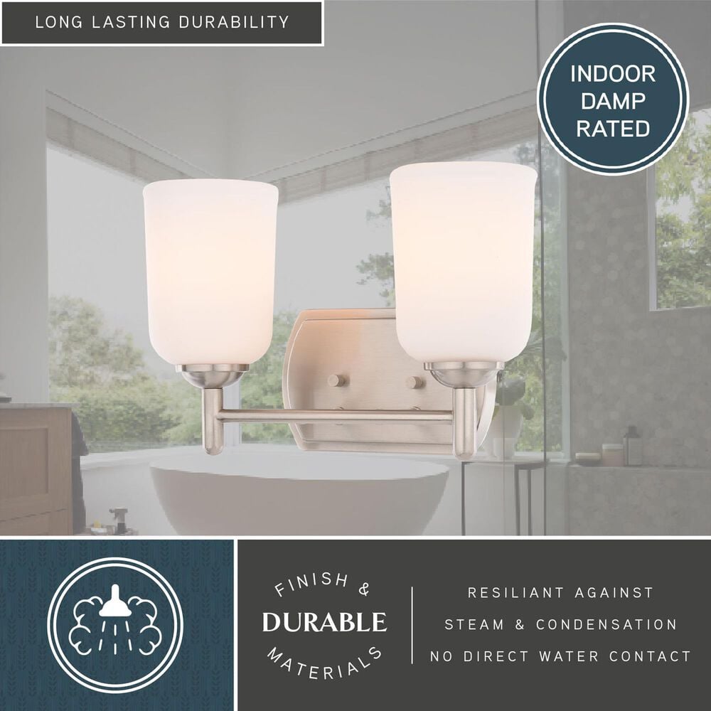 Vaxcel Laurelhurst 2-Light Bathroom Vanity in Satin Nickel, , large