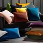 Surya Cotton Velvet 22" Square Throw Pillow in Medium Green, , large