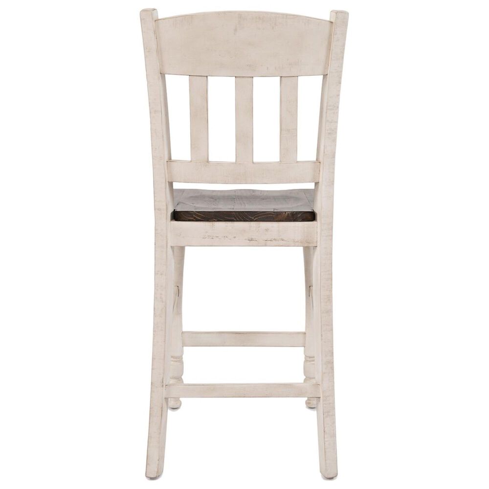 Waltham Madison County Slatback Counter Stool in Vintage White Nebraska Furniture Mart