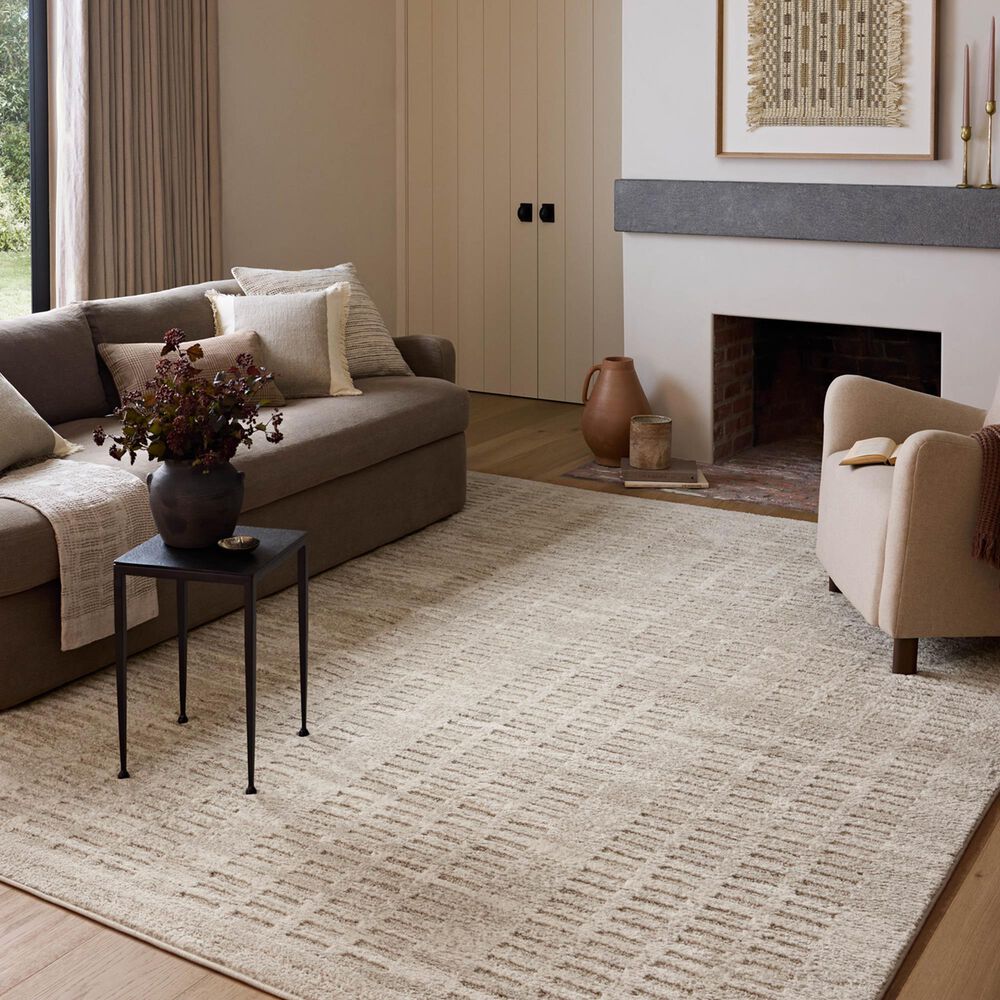 Amber Lewis x Loloi Monty 4&#39; x 6&#39; Ivory and Beige Area Rug, , large