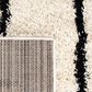Safavieh Venus Shag VNS604A 6"7" Square Ivory and Black Area Rug, , large