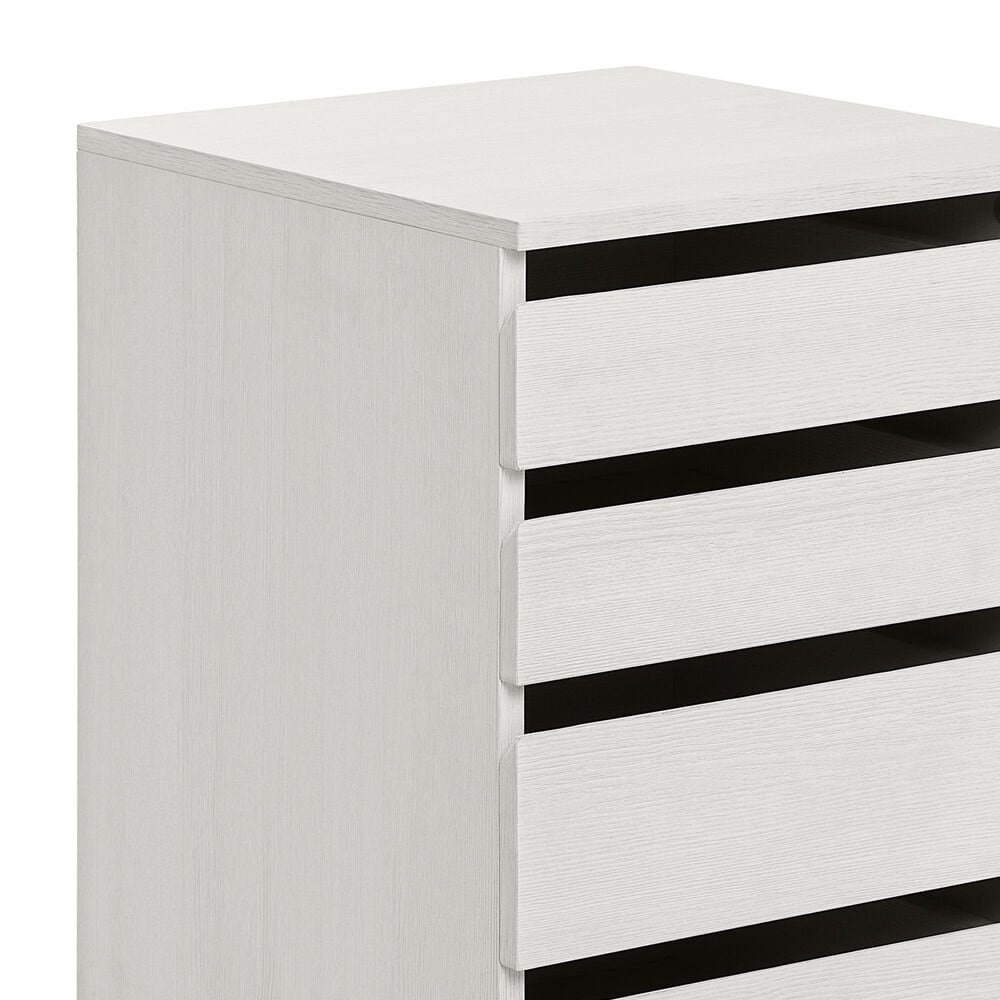 Valor Living Holly 4-Drawer Mobile Storage Cart in White Oak, , large