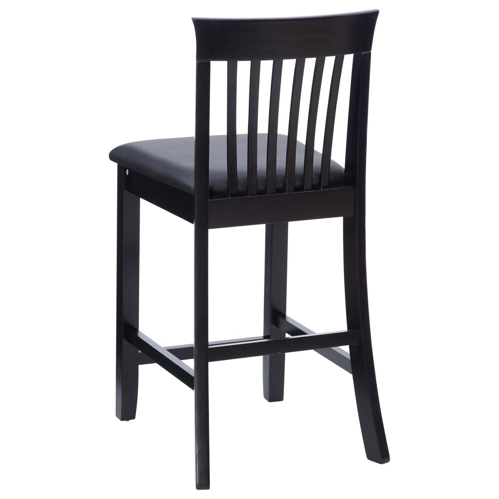 Linon Home Decor Torino Craftsman Counter Stool in Black, , large