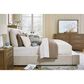 Millenium Cabalynn California King Oatmeal Upholstered Platform Panel Bed in Light Brown, , large