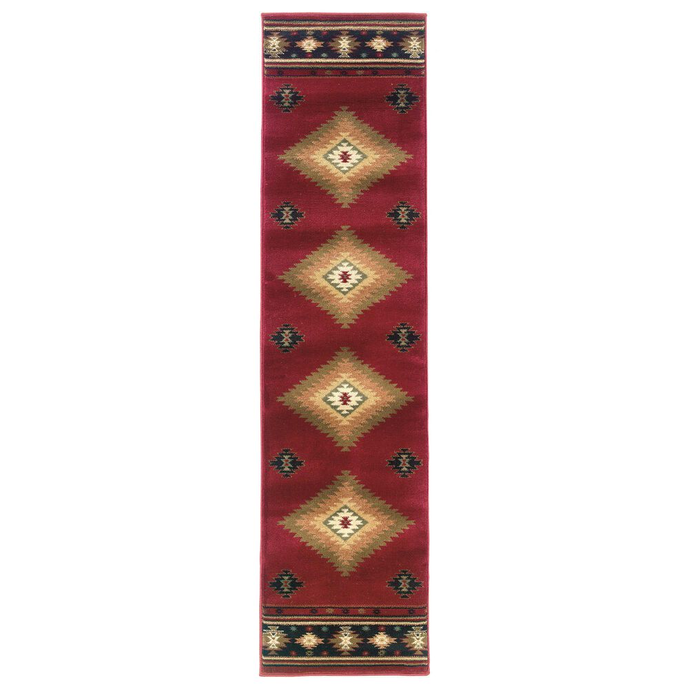 Oriental Weavers Hudson 87K 1&#39;10&quot; x 7&#39;6&quot; Red Runner, , large