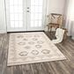 RIZZY Nova 8" x 10" Southwestern Silver and Ivory Area Rug, , large