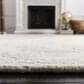 Safavieh Micro-Loop 8" x 10" Ivory and Beige Area Rug, , large