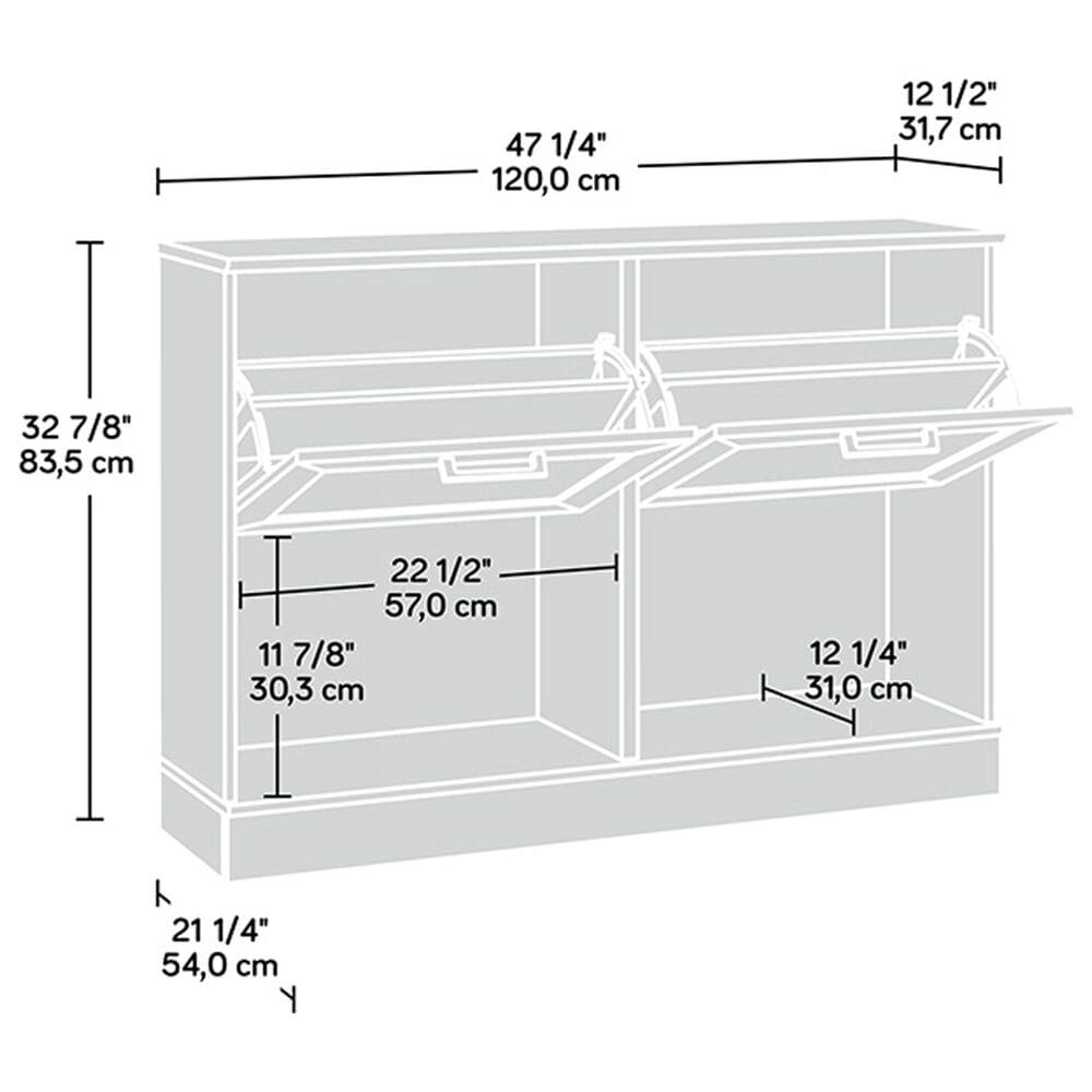 Sauder Homeplus 47&quot; Shoe Cabinet with Flip Door in White, , large