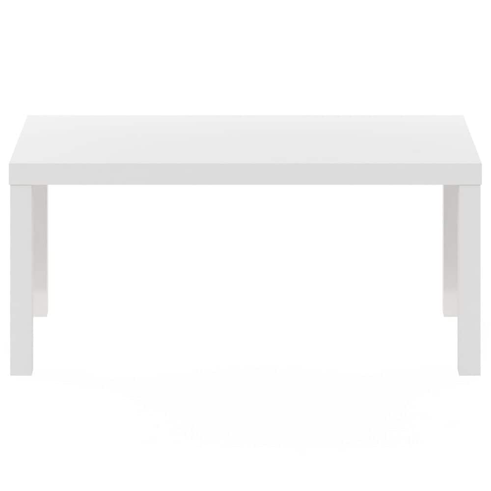 HOMLUX Rectangular Coffee Table in White, , large