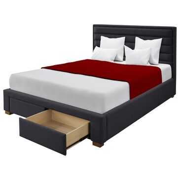 Bailey Home Boston Queen Upholstered Storage Bed in Charcoal, , large