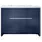 Lexora Home Lafarre 48" Double Bathroom Vanity in Navy Blue with 2 cm White Quartz Top and Rectangular Sinks, , large
