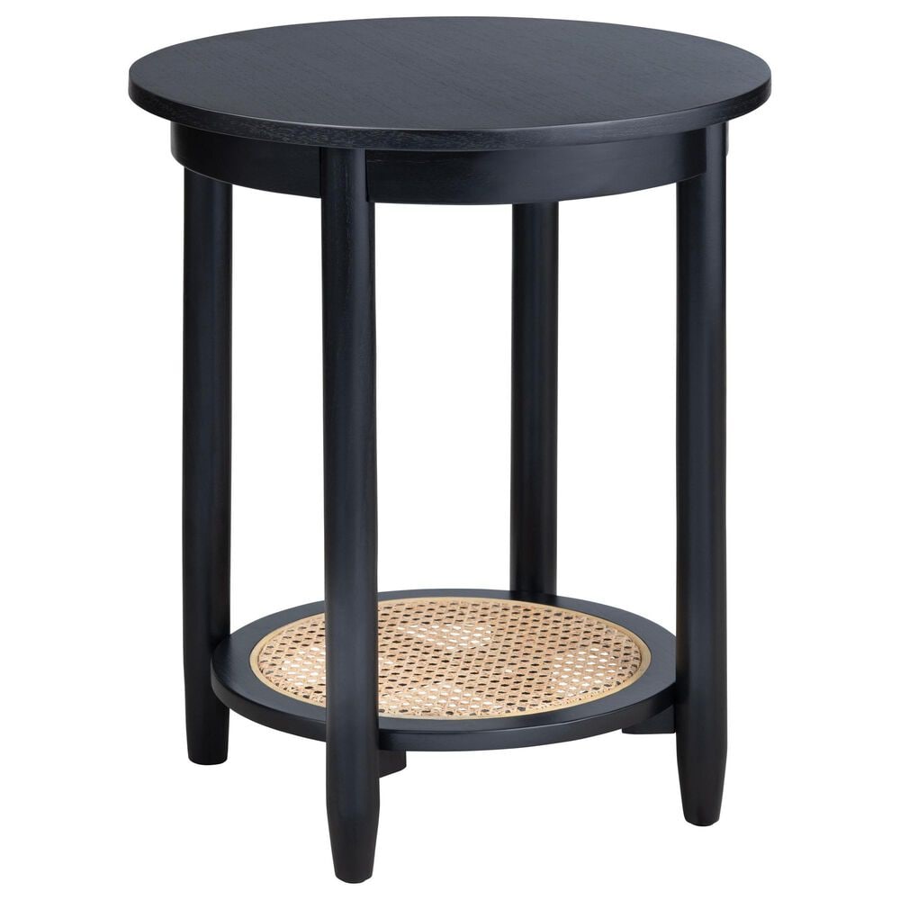 Crestview Collection Port Royal End Table in Black and Natural, , large