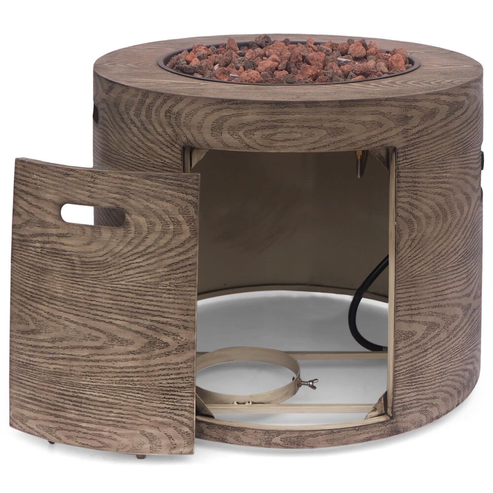 Noble House Senoia 40000 BTU Round Firepit in Brown, , large