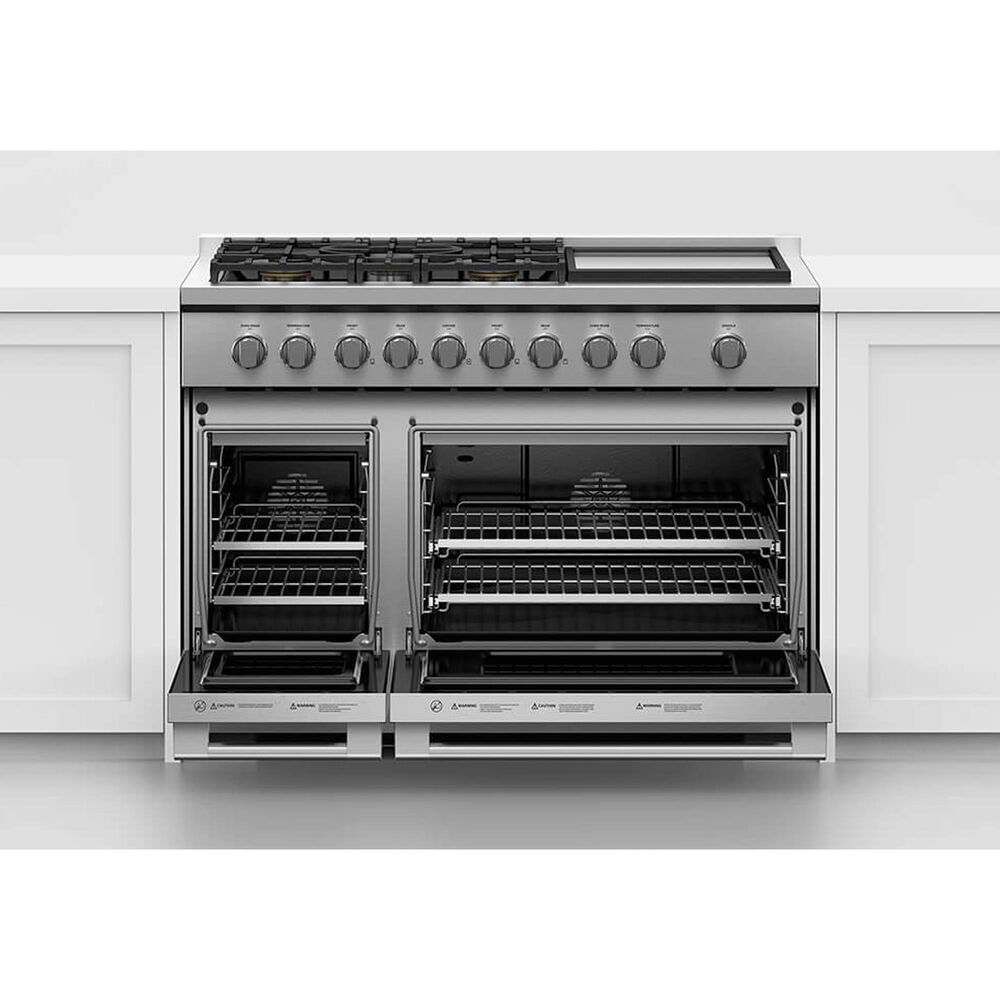 Fisher &amp; Paykel 48&quot; Freestanding Liquid Propan Gas Range with 5 Burners and Griddle in Stainless Steel, , large