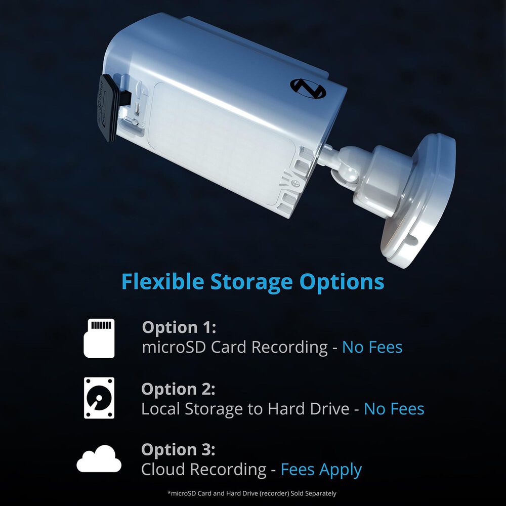 Night Owl Solar Powered Wire Free 2K Camera in White, , large