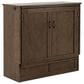 New Day Furniture Express Twin Murphy Cabinet Bed with Mattress in Normandy Brown, , large