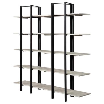 Shell Island Furniture Aspen Court II 5 Shelves Bookcase in Black and White, , large