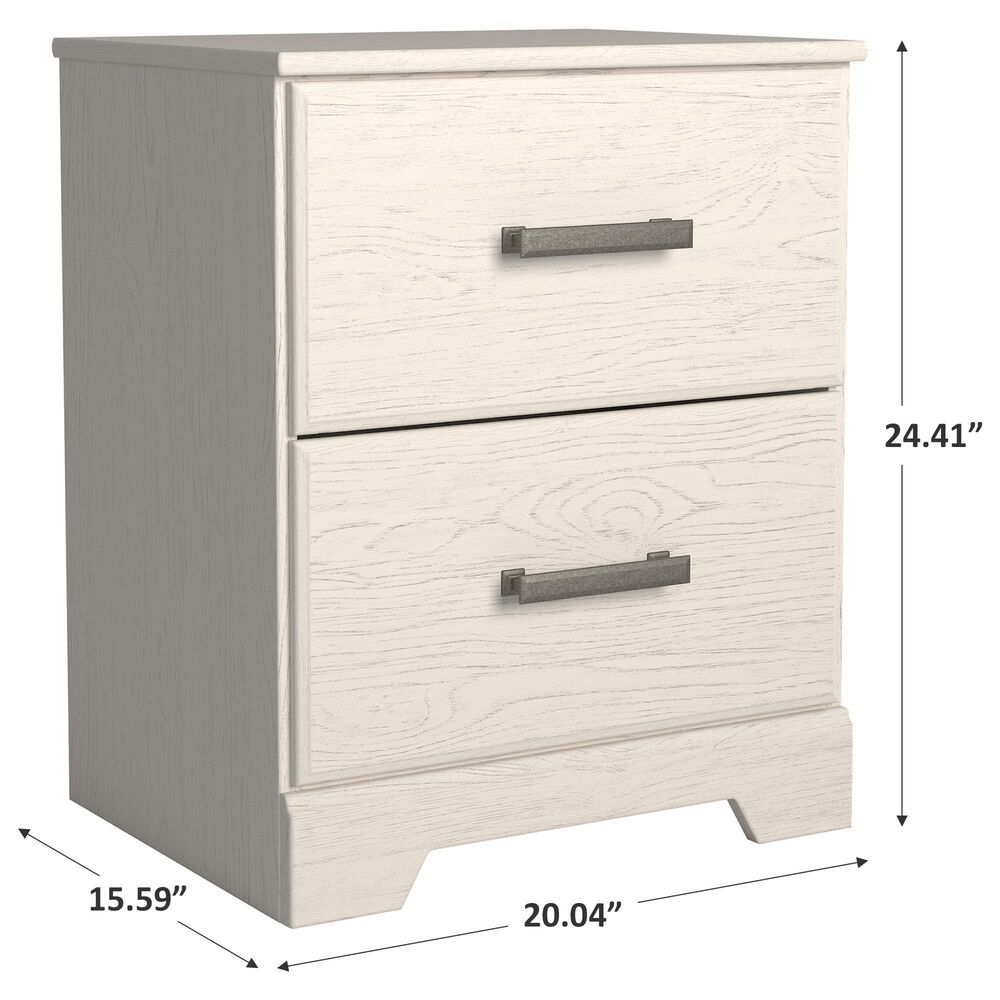 Ashley Stelsie 2 Drawer Nightstand in White, , large