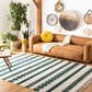 Safavieh Natura 8" x 10" Ivory and Green Area Rug, , large