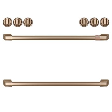 Cafe Handle and Knob Kit for Range in Brushed Bronze, , large