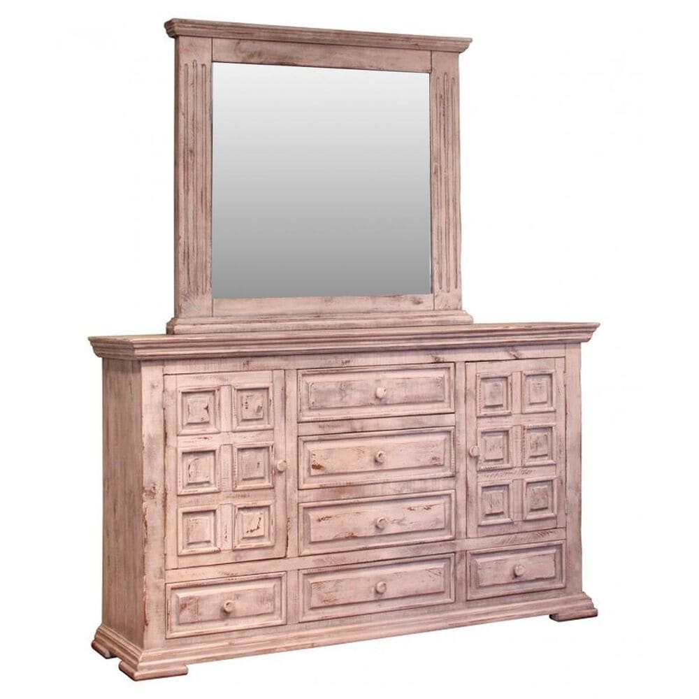 Fallridge Terra Mirror in Lacquered Vintage White, , large