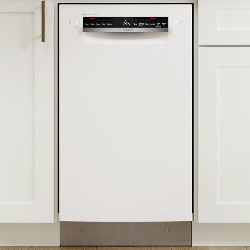 Bosch 300 Series 18" Built-In Smart Dishwasher with 5 Wash Cycles in White, , large