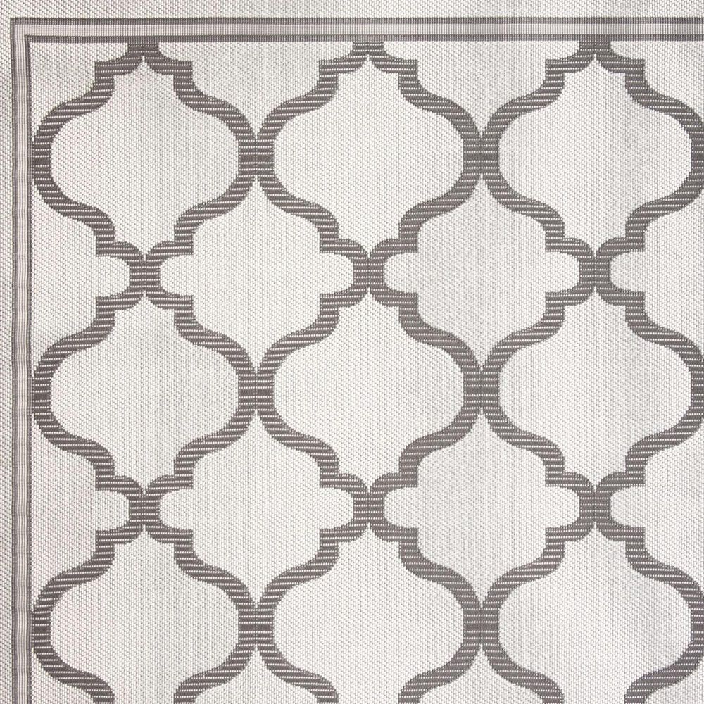 Safavieh Bermuda 6&#39;7&quot; Round Ivory and Grey Indoor/Outdoor Area Performance Rug, , large