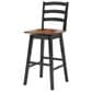 Ashley Wildenauer Swivel Bar Stool in Brown and Satin Black, , large