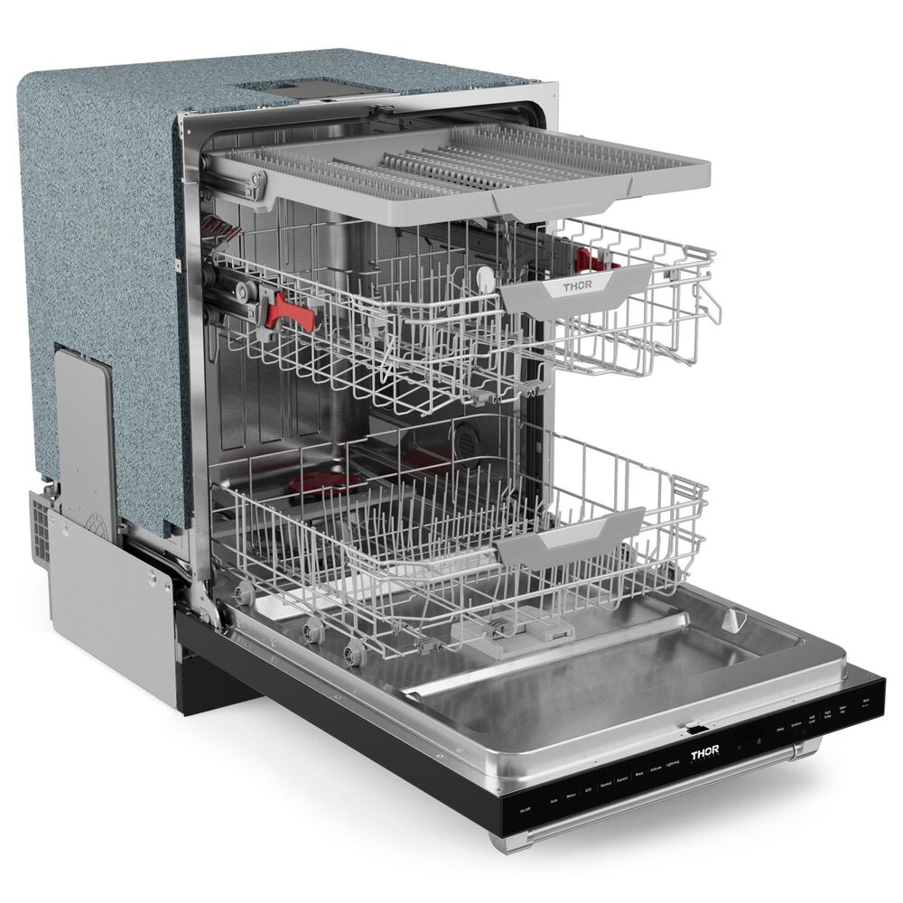 THOR KITCHEN Gordon Ramsay 24&quot; Built-In Dishwasher with Stainless Steel Handle Kit in Matte Black, , large