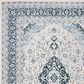Safavieh Isabella 6"7" Round Cream and Dark Blue Area Rug, , large