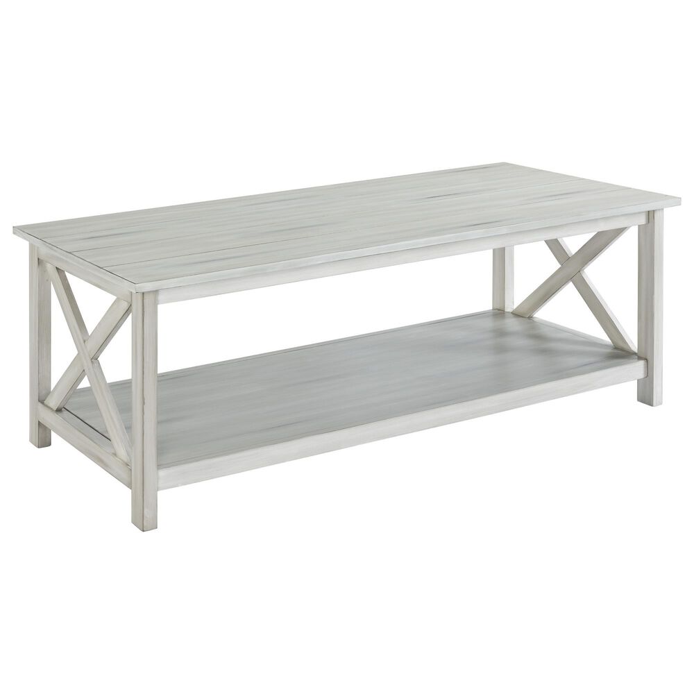 Boraam Industries Jamestown 48" Coffee Table in White Wash, , large
