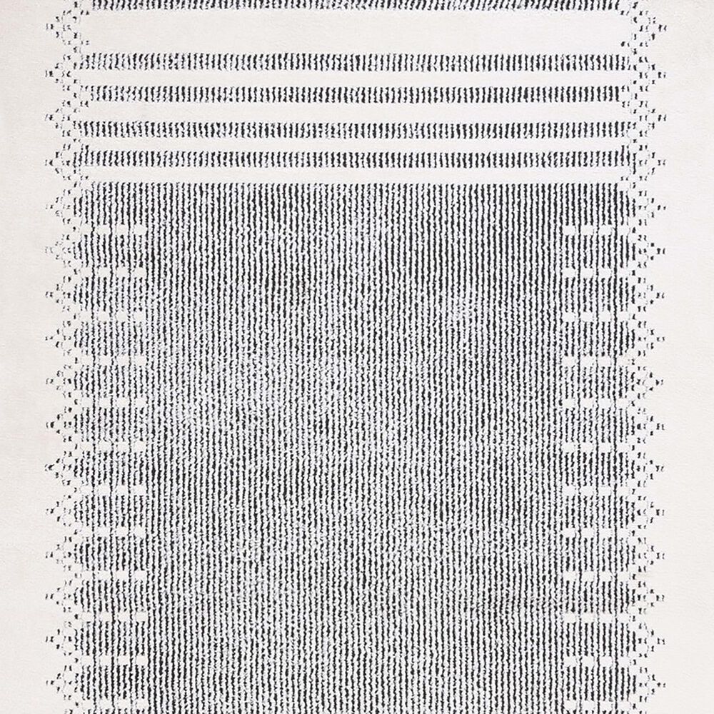 Safavieh Melody MEL106A 2&#39;2&quot; x 8&#39; Ivory and Black Runner, , large