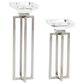 Maple and Jade 13" Glam Candle Holder with Rectangular Frame in Silver (Set of 2), , large