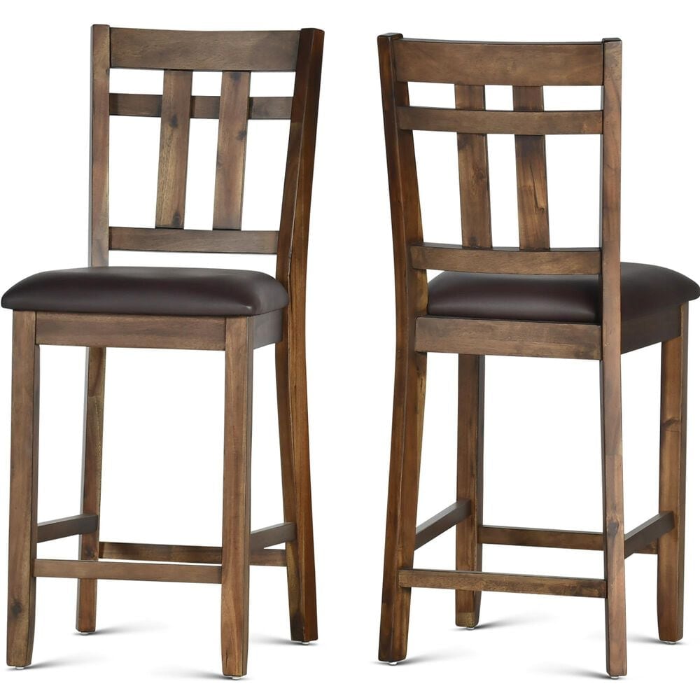 Crystal City Saranac 4 Chairs and 1 Counter Table in Mocha, , large
