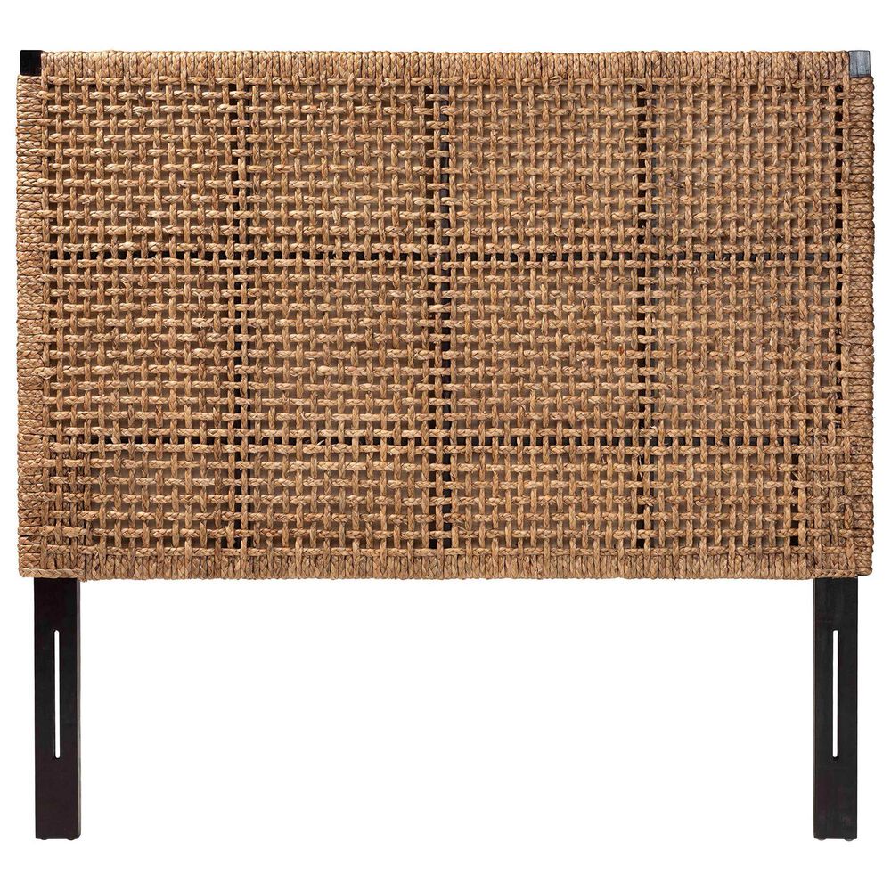 Baxton Studio Alise King Headboard in Natural Brown and Dark Brown, , large