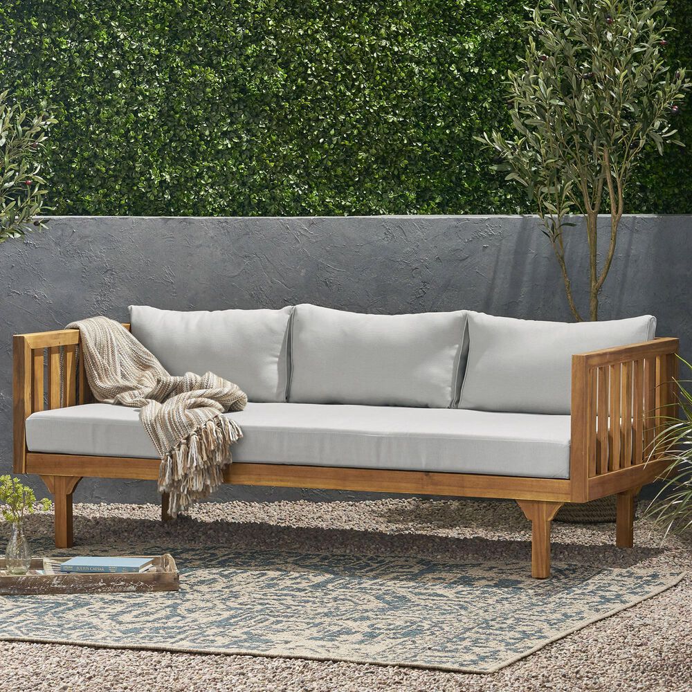 Hearth and Haven Claremont Outdoor Sofa Daybed in Beige, , large