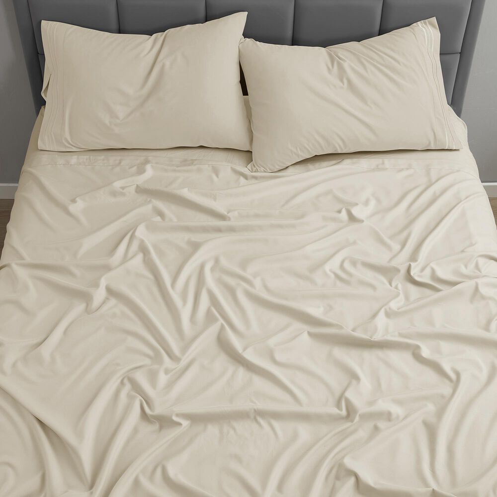 Sanders Collection Clara Clark Queen Cream 4 Piece Sheet Set, , large
