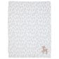 Lambs and Ivy Deer Park Baby Blanket in Brown, White and Grey, , large