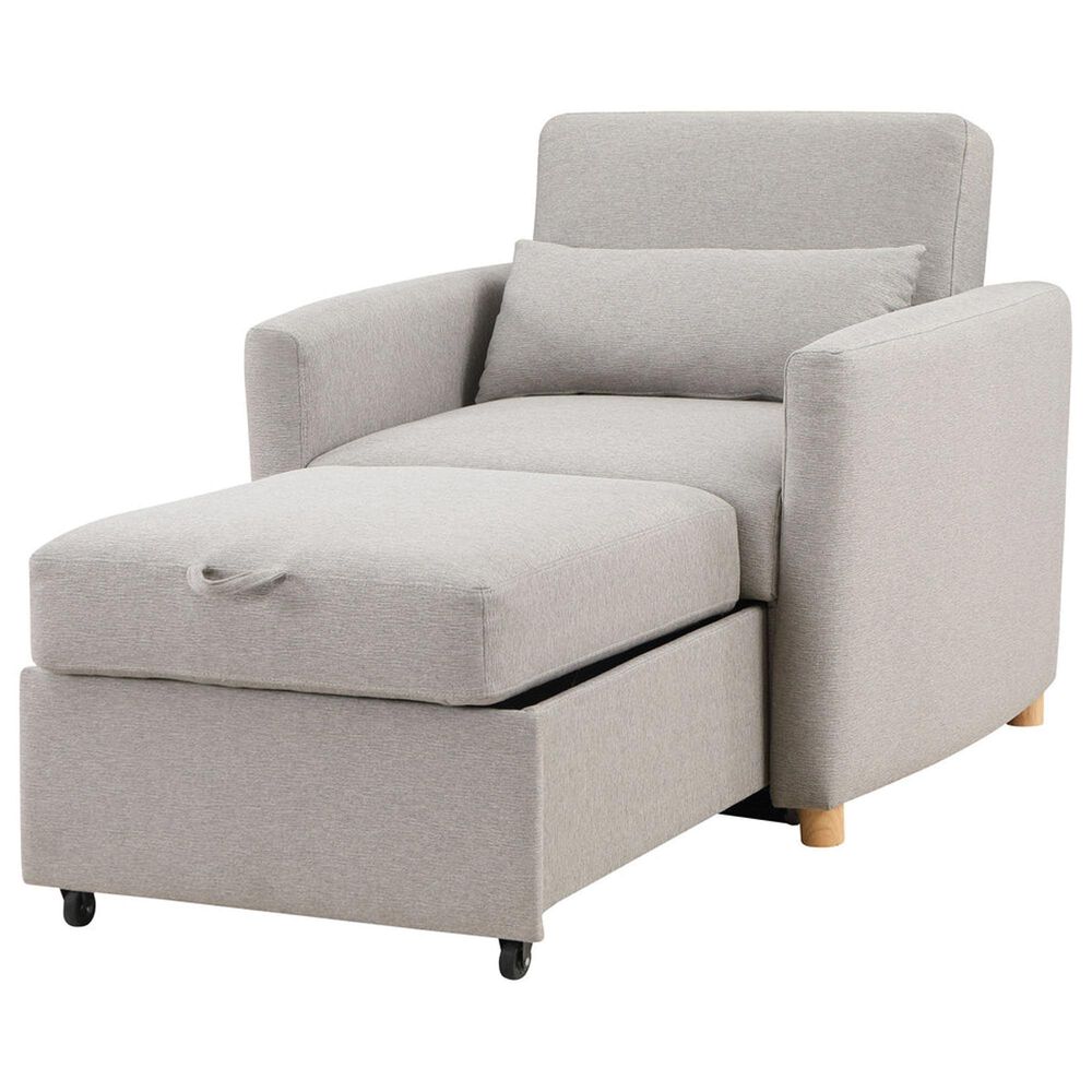 Lifestyle Solutions Conley Convertible Chair in Light Grey, , large